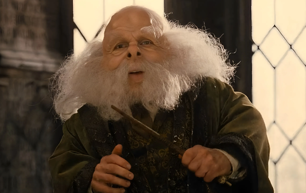 Warwick Davis as Professor Flitwick in the first Harry Potter movie