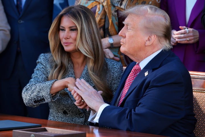 The way Donald Trump patted Melania Trump’s hand is “belittling,” said body language expert Traci Brown.