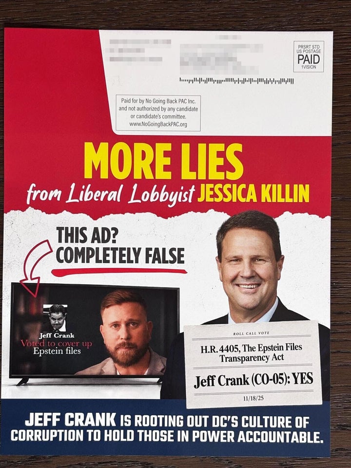 A Trump super PAC mailer obtained by HuffPost alleges an ad featuring the brother of Virginia Giuffre is "completely false."