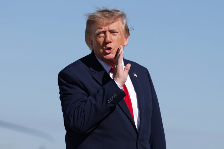 U.S. President Donald Trump speaks to reporters as he walks to board Air Force One on October 23, 2026 at Joint Base Andrews, Maryland. 