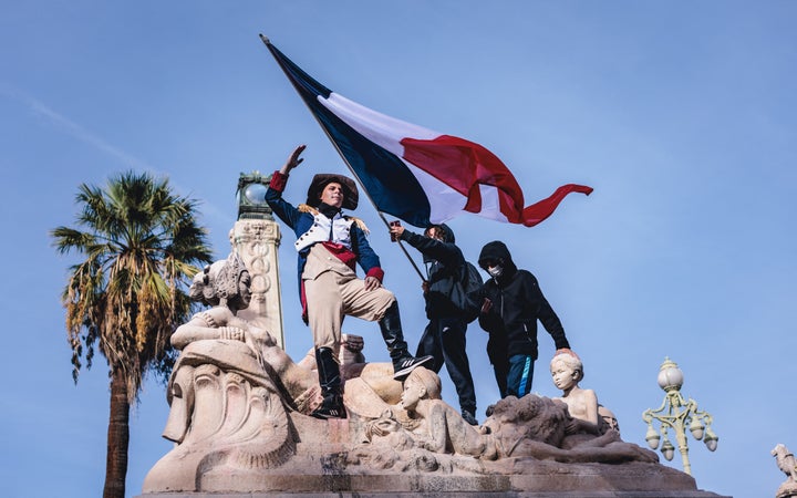Demonstrators take part in a social mobilization in Marseille France on October 24, 2026. (Photo by Isis Mecheraf / Hans Lucas / AFP via Getty Images)