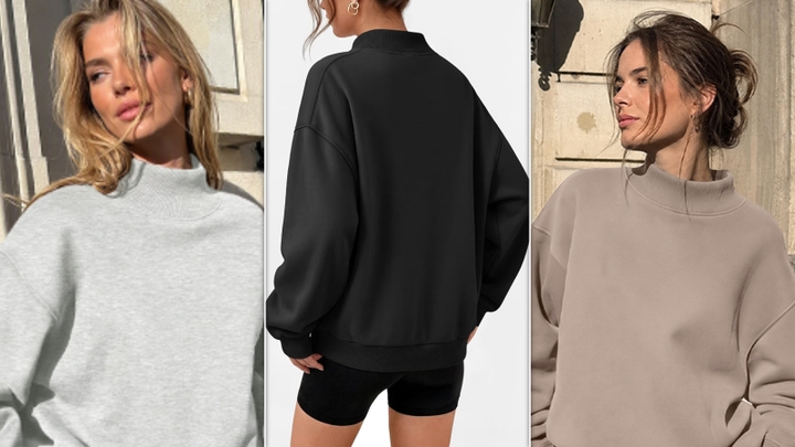 This Cozy Mock Neck Sweatshirt Is $20 At Amazon In Time For Fall ...