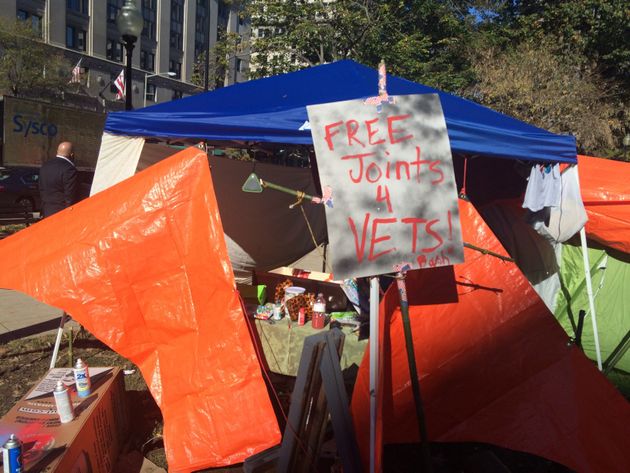 ‘Pot Over Pills’ Protesters Camp Out For Veterans Day