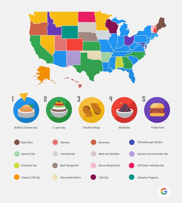 Your State's Most Popular Super Bowl Snack, According To Google | The ...