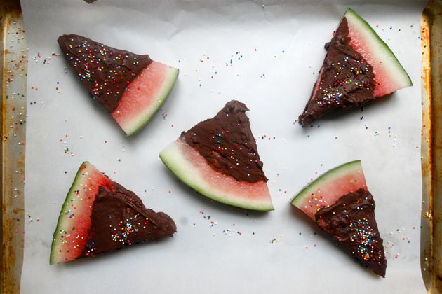 After Many Failed Attempts, A Recipe For Chocolate-Covered Watermelon ...