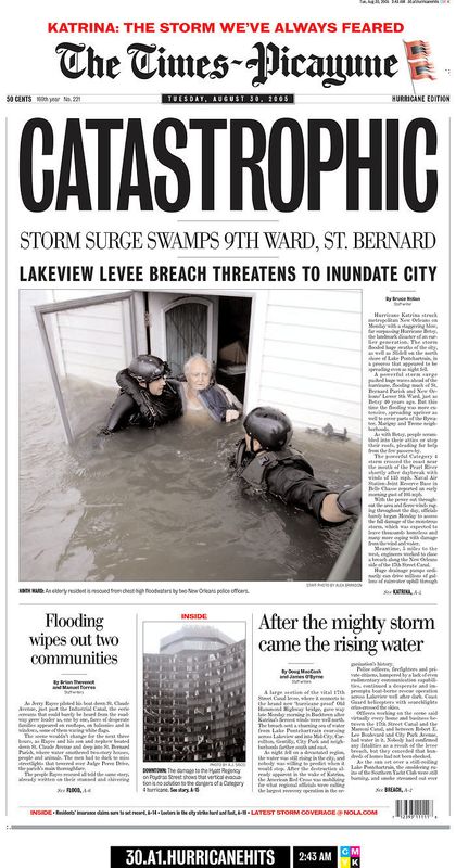 The Front-Page Photos That We Can't Forget From Hurricane Katrina ...