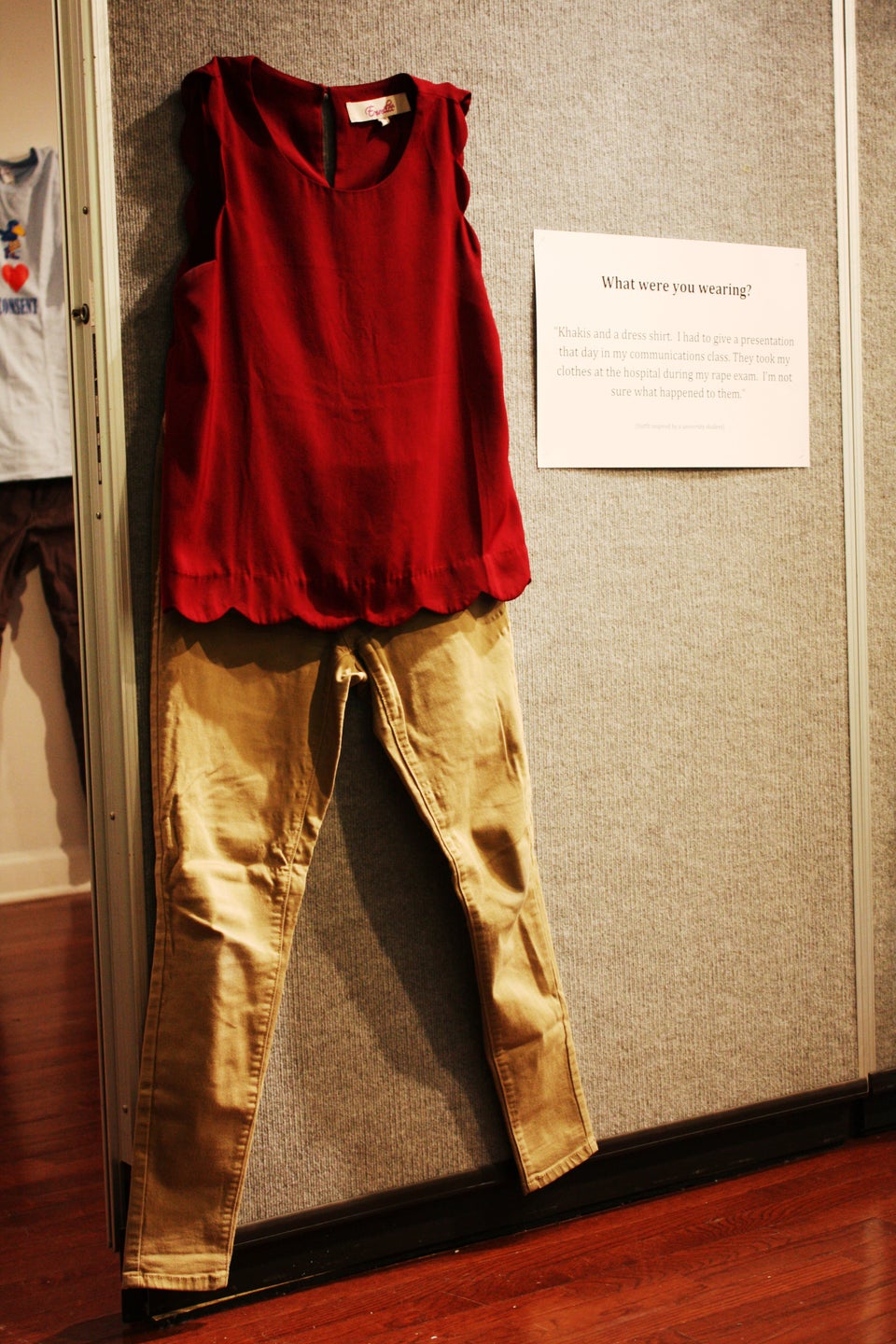 Art exhibit powerfully answers the question what were you wearing 